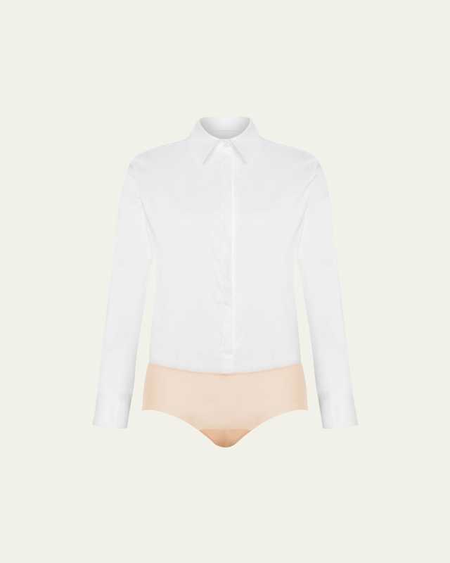 London Effect Button-Down Bodysuit