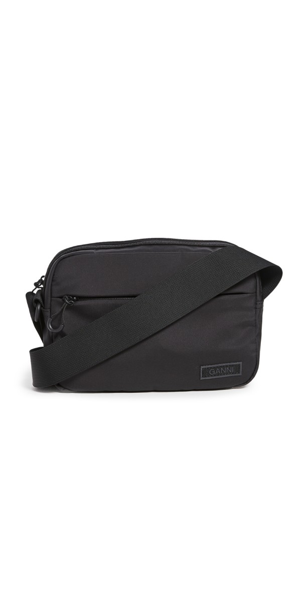 GANNI Tech Crossbody Bag Black