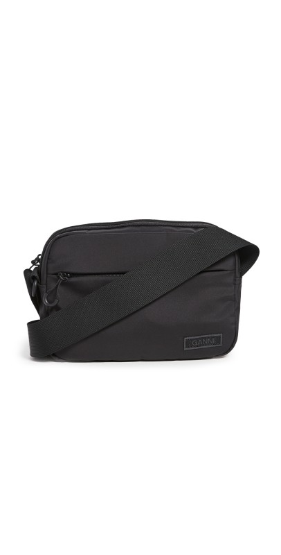 GANNI Tech Crossbody Bag Black