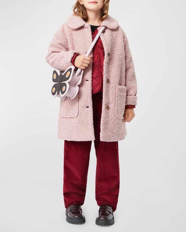 Girl's Hope Textured Collared Coat, Size 4-