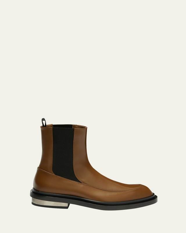 Calfskin Leather Chelsea Booties