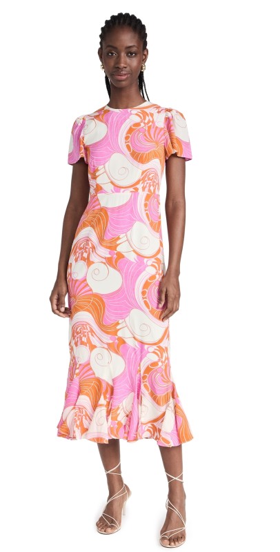 RHODE Lulani Dress Pink Deco Surf