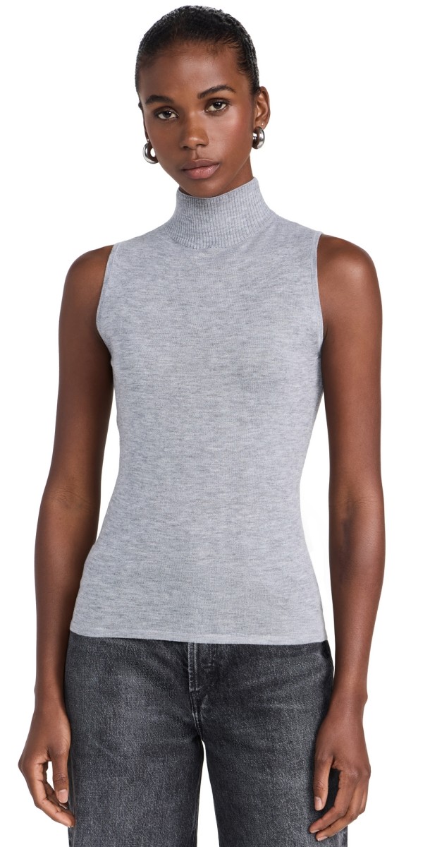 DL1961 Sleeveless Turtleneck Pullover Ashen (Knit)