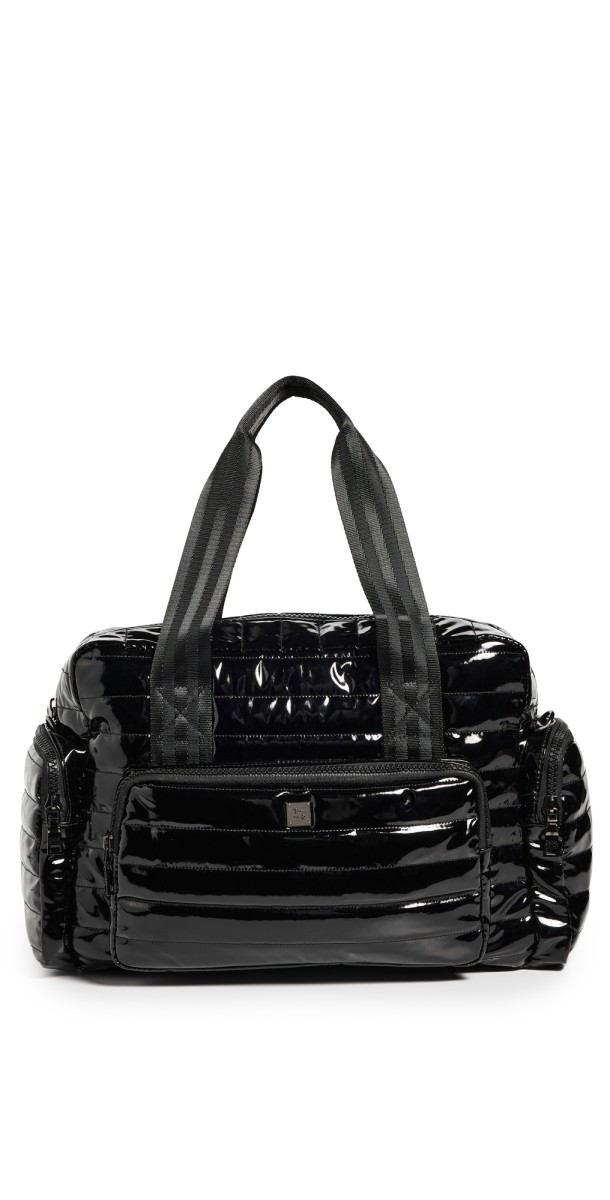 Think Royln Voyager Tote Black Patent