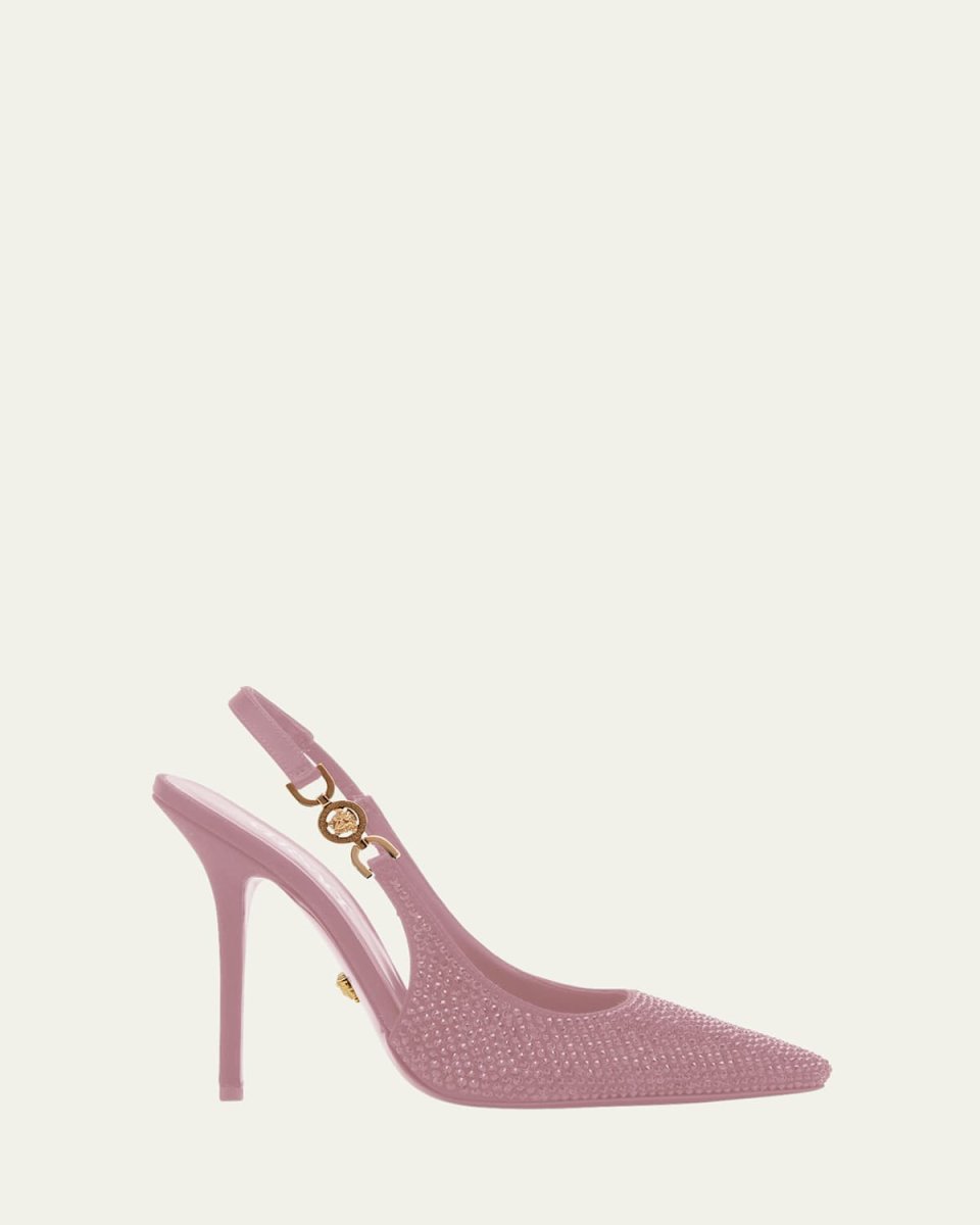 Crystal Stiletto Slingback Pumps