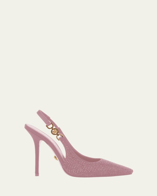Crystal Stiletto Slingback Pumps