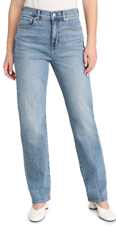Madewell The '90s Straight Jeans in Rondell Wash: Crease Edition Rondell