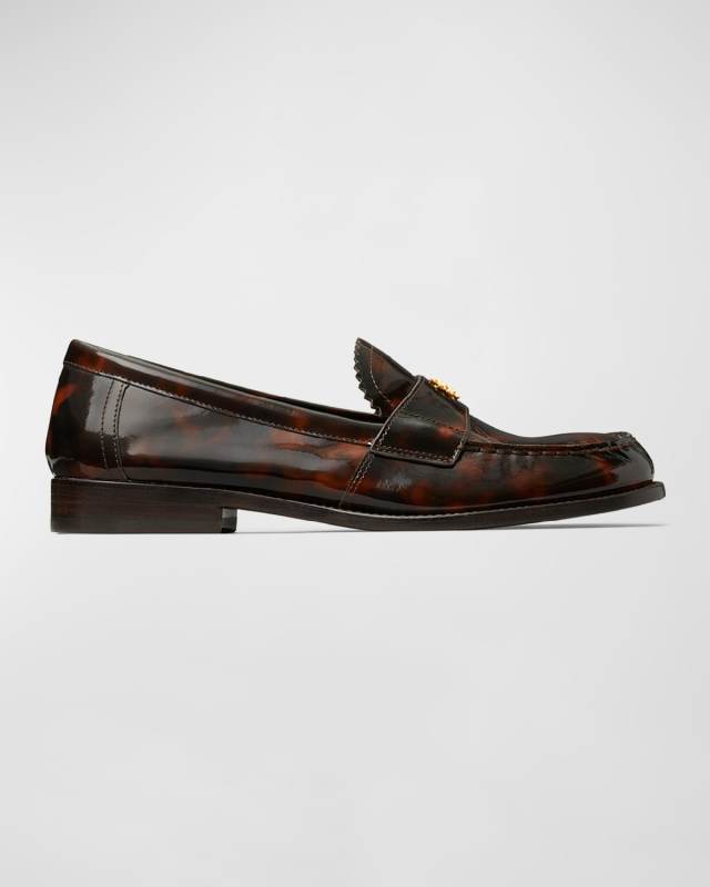 Perri Tortoise Patent Classic Loafers