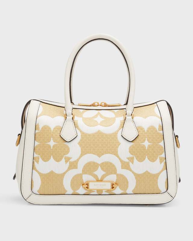 gramercy medium spade flower monogram top-handle bag