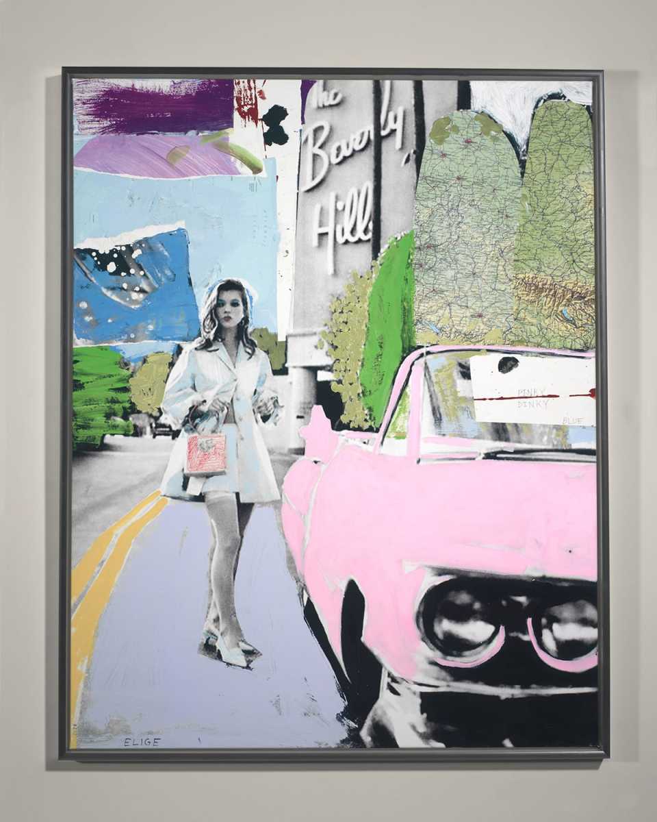 "Pinky Dinky Blue" Giclee Wall Art by Elige