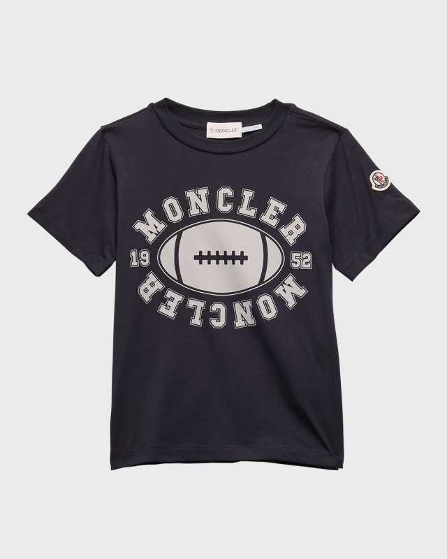 Boy's Football-Inspired Logo-Print T-Shirt, Size 8-
