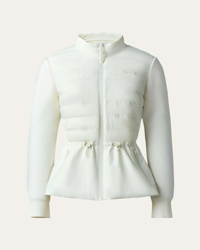 Laika Hybrid Down Peplum-Hem Jacket