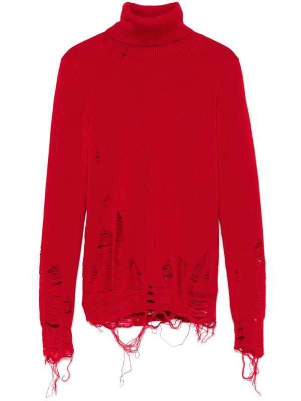 distressed sweater