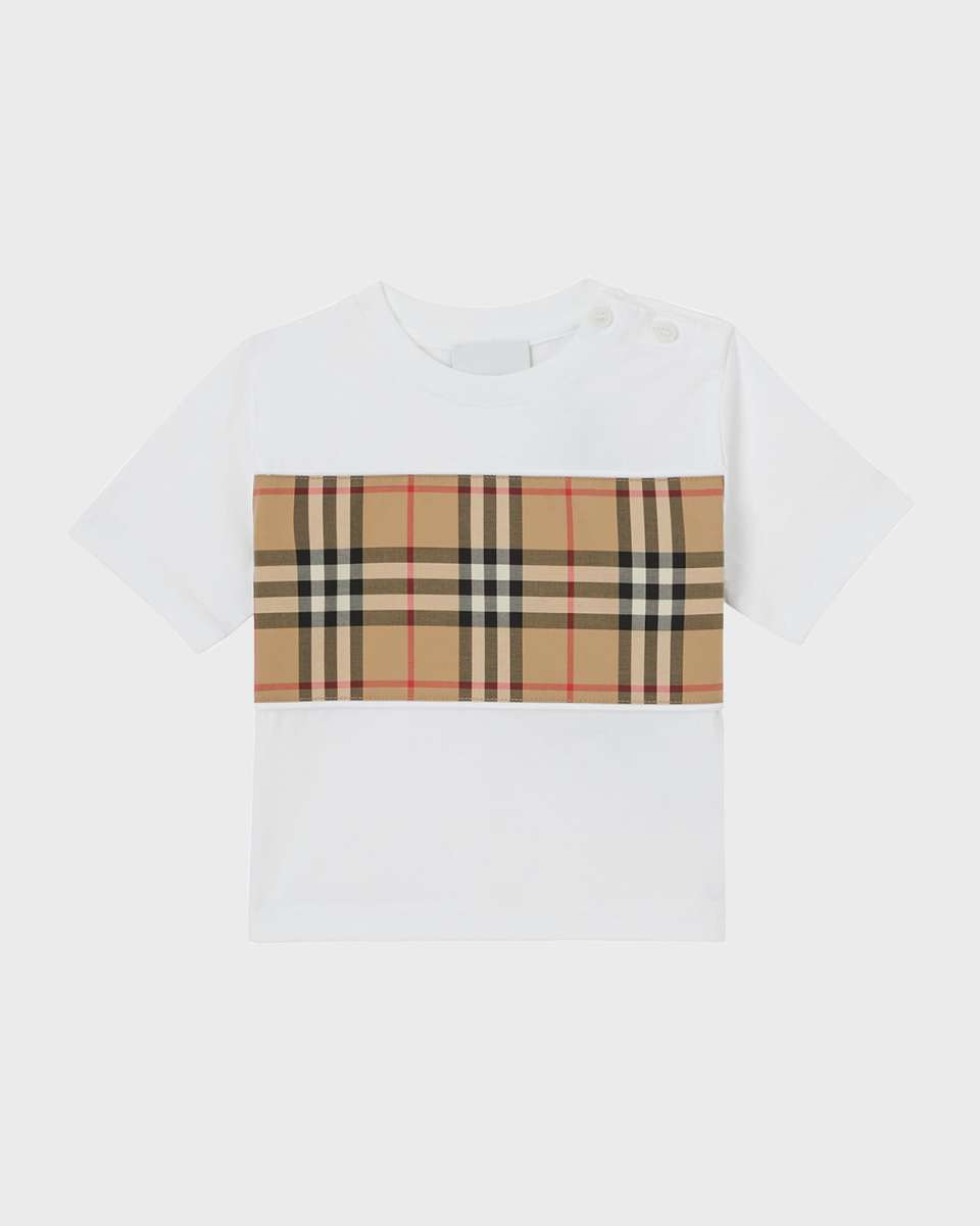 Kid's Cedar Check-Print T-Shirt, Size 6M-