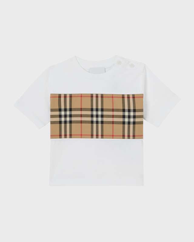 Kid's Cedar Check-Print T-Shirt, Size 6M-