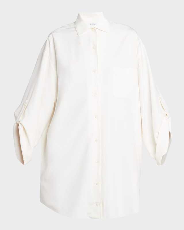 Kristen Japanese Dyed Silk Oversized Shirt