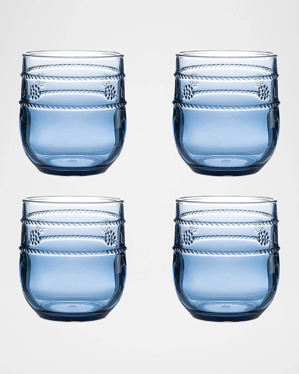 Isabella Acrylic Small Blue Tumblers, Set of 4