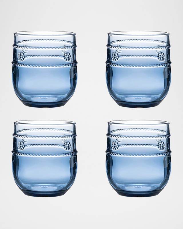 Isabella Acrylic Small Blue Tumblers, Set of 4