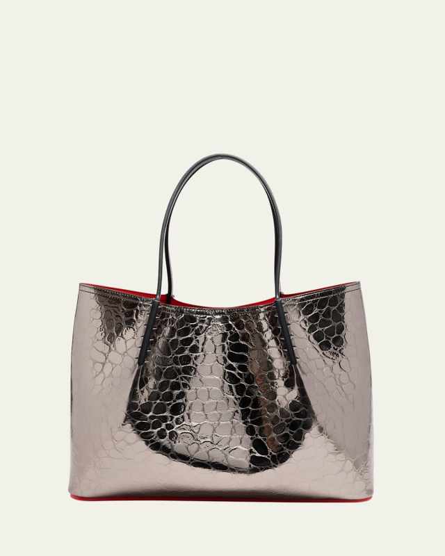 Cabarock Large Crocodile Embossed Leather Tote Bag