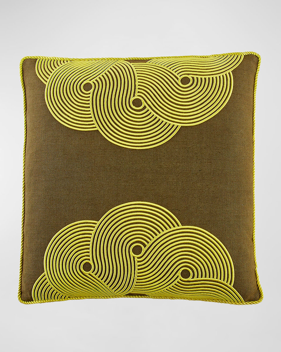 Pompidou Half Circles Pillow, 18" Square