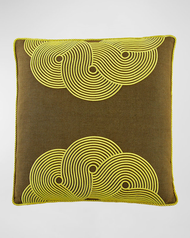 Pompidou Half Circles Pillow, 18" Square