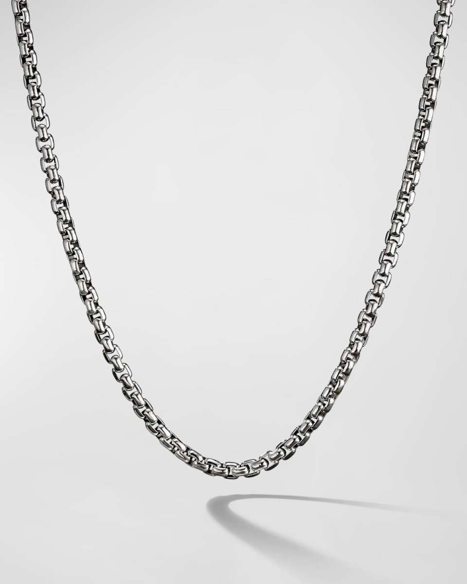 Box Chain Necklace in Silver, 4.8mm, 18"L