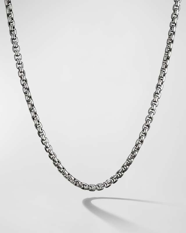 Box Chain Necklace in Silver, 4.8mm, 18"L