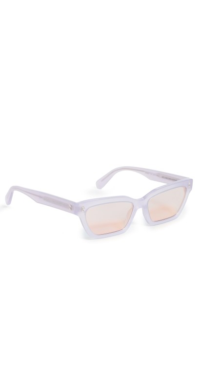 Stella McCartney Narrow Angled Cat Eye Sunglasses Pink/Other/Smoke Mirror