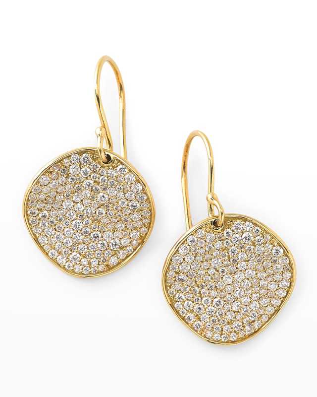 Stardust Round Diamond Pave Drop Earrings