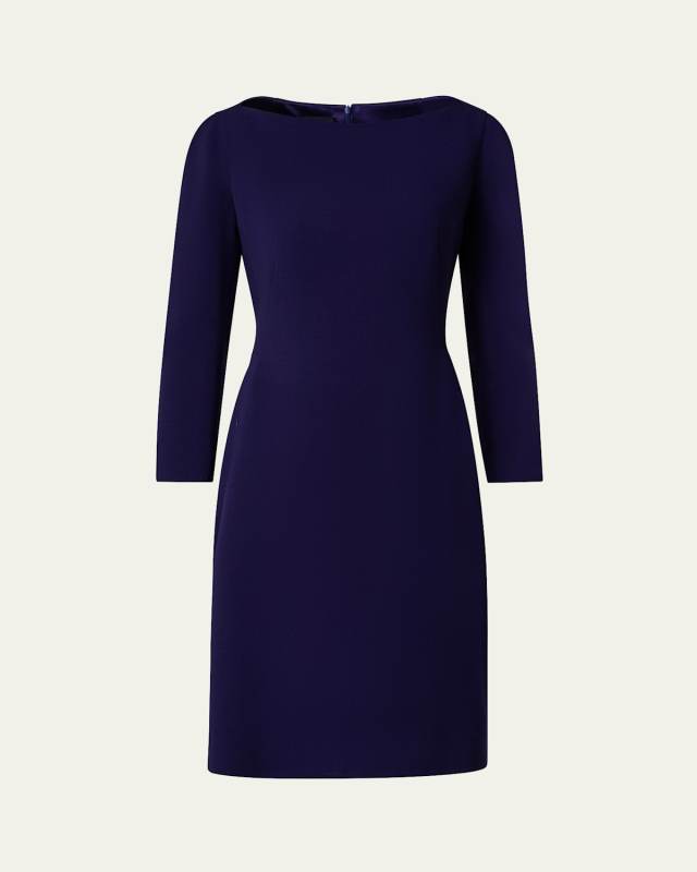 Double-Face Wool Sheath Dress