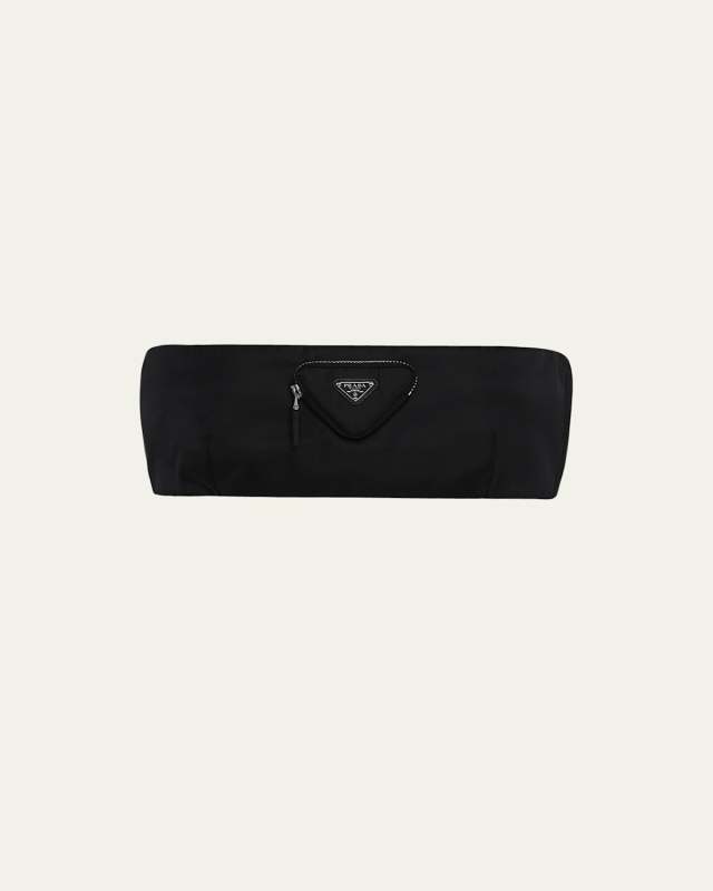 Re-Nylon Bandeau Top with Pocket