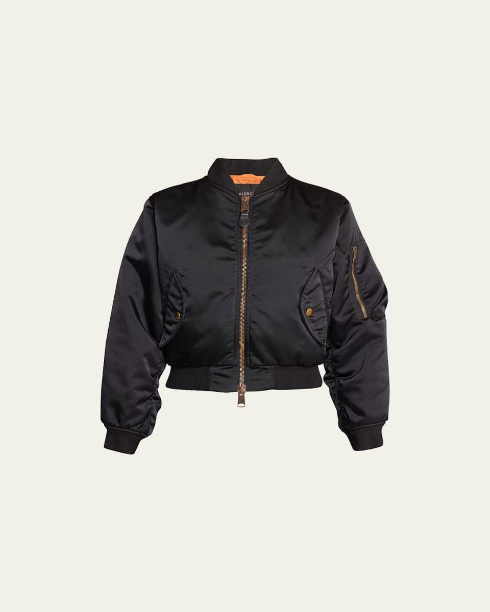 Shrunk Zip-Up Bomber Jacket