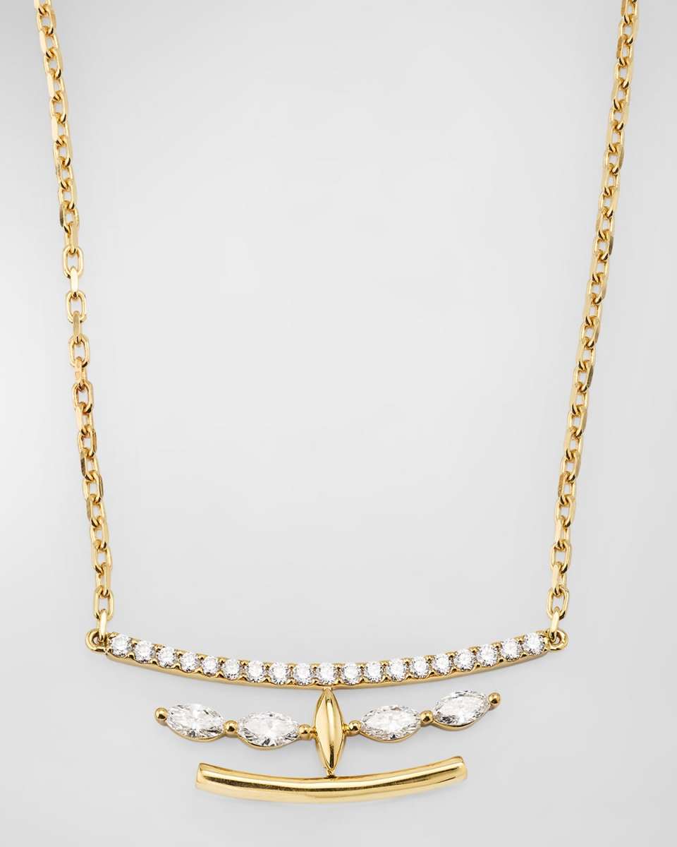 18K Yellow Gold Diamond Necklace