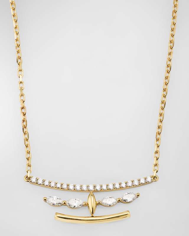 18K Yellow Gold Diamond Necklace
