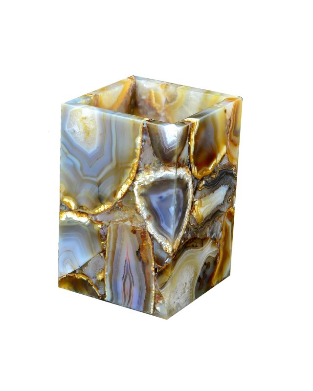 Taj Agate Brush Holder