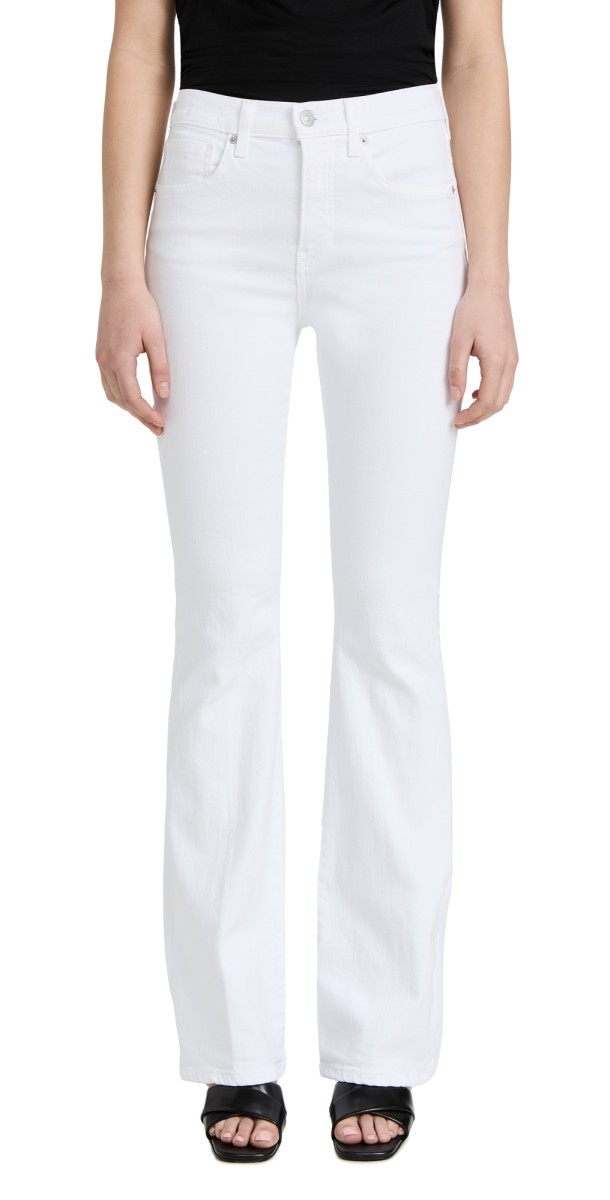 Veronica Beard Jean Beverly Skinny Flare Jeans White