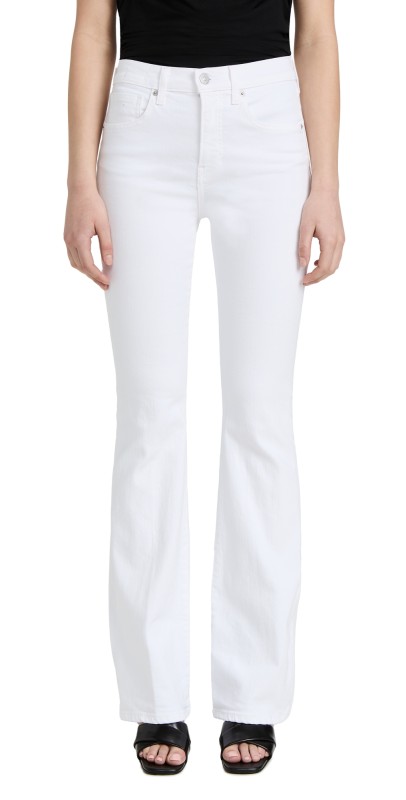Veronica Beard Jean Beverly Skinny Flare Jeans White