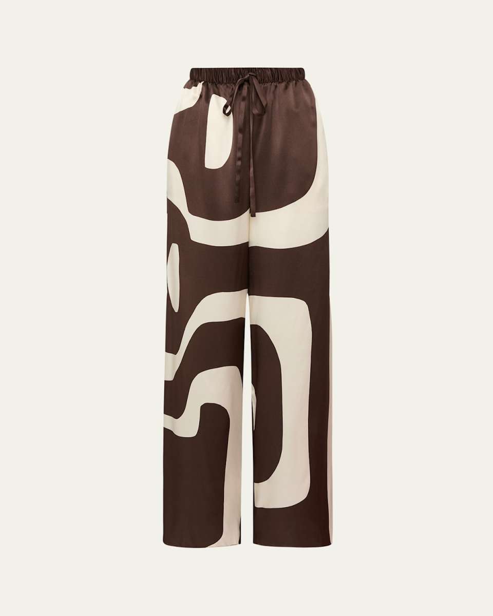 Freddie Wide-Leg Silk Pants