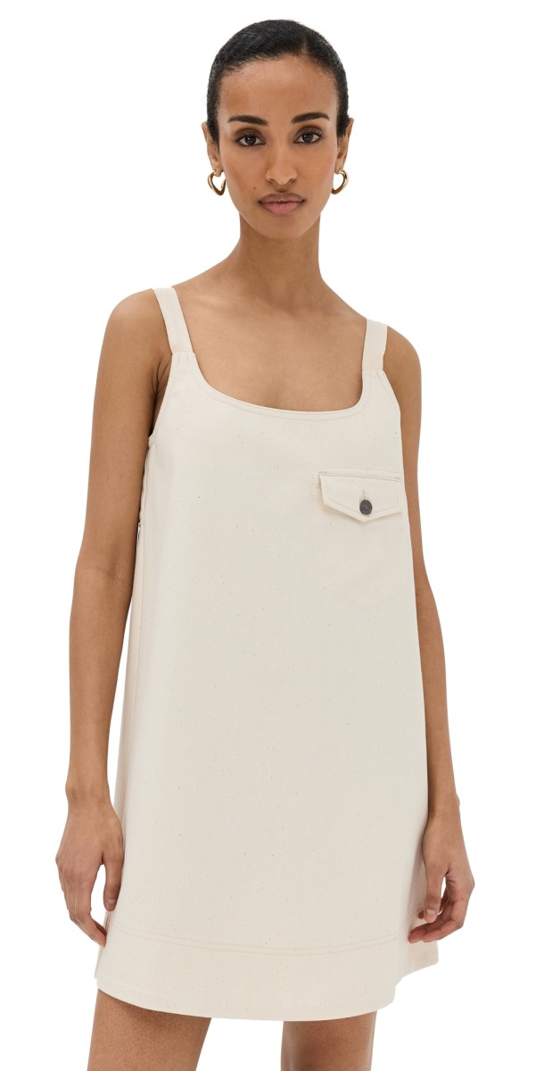 Lee Mathews LM Denim Mini Dress Oat