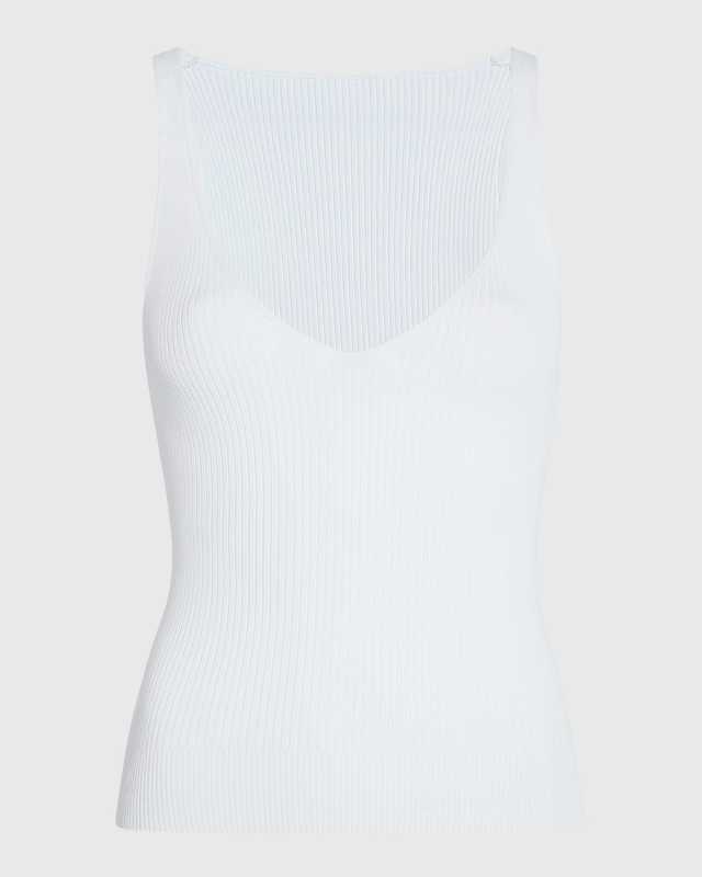 Deep V Knit Tank Top