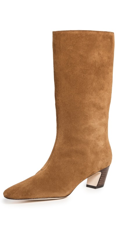Loeffler Randall Cleo Kicked Heel Calf Boots Cacao