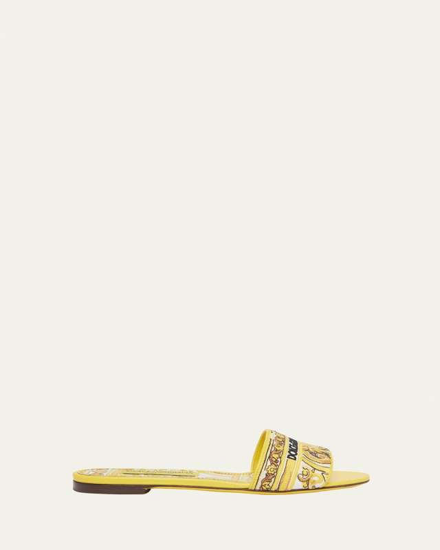Embroidered Logo Slide Sandals