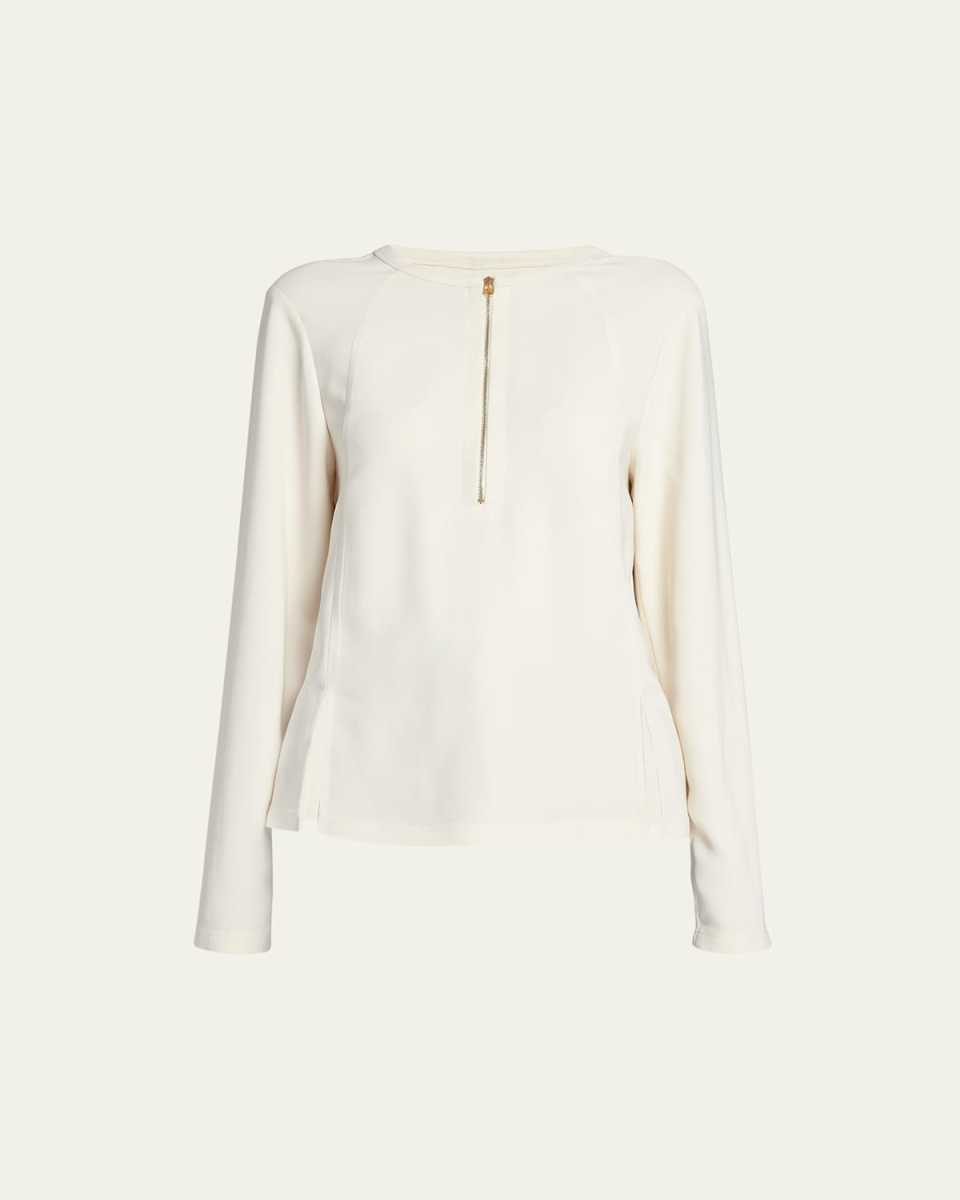 Iconic Zip-Detail Top