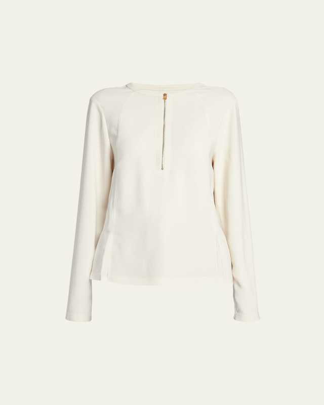 Iconic Zip-Detail Top