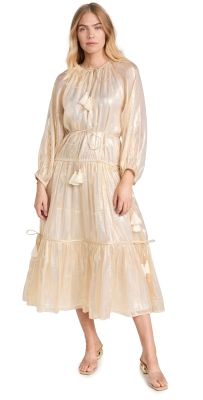 Mille Natalia Dress Gold Lamé