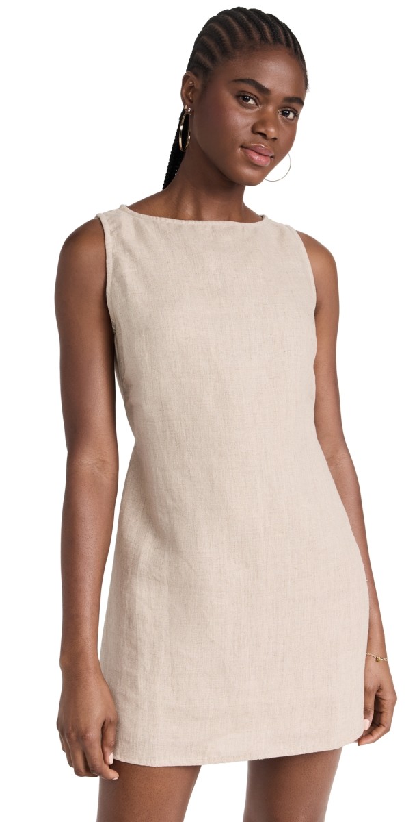 FAITHFULL THE BRAND Lui Mini Dress Natural