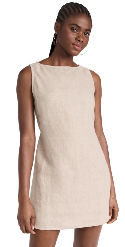 FAITHFULL THE BRAND Lui Mini Dress Natural