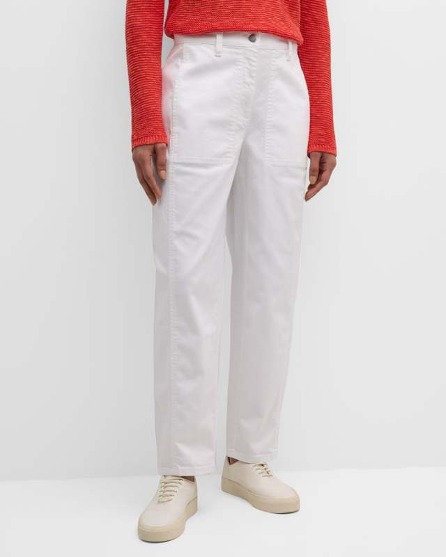 Petite Garment-Dyed Denim Ankle Pants