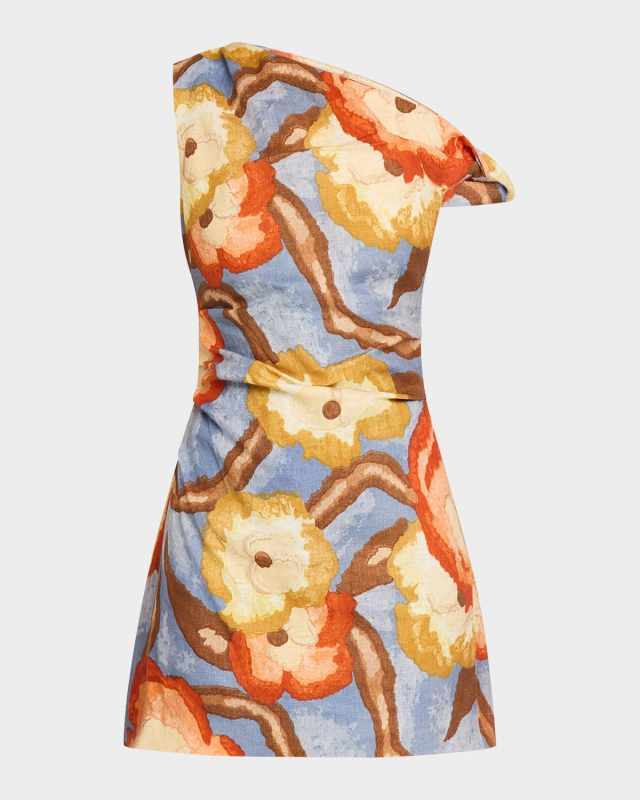 Avery Printed Twist Mini Dress