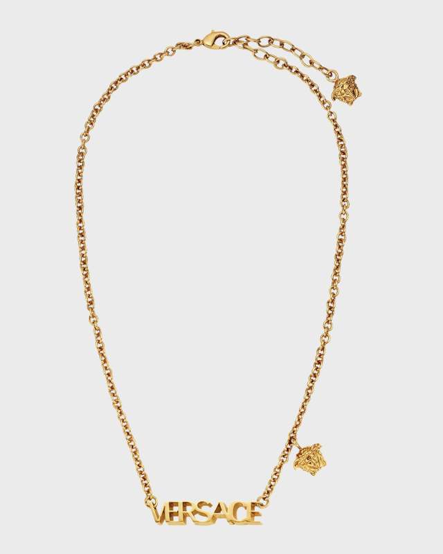 Logo Text Pendant Necklace